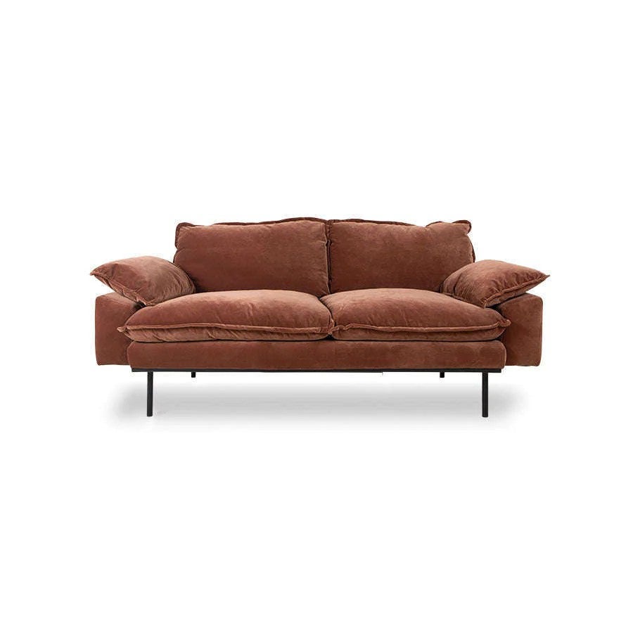 Retro sofa 2 Zits Royal Velvet Magnolia