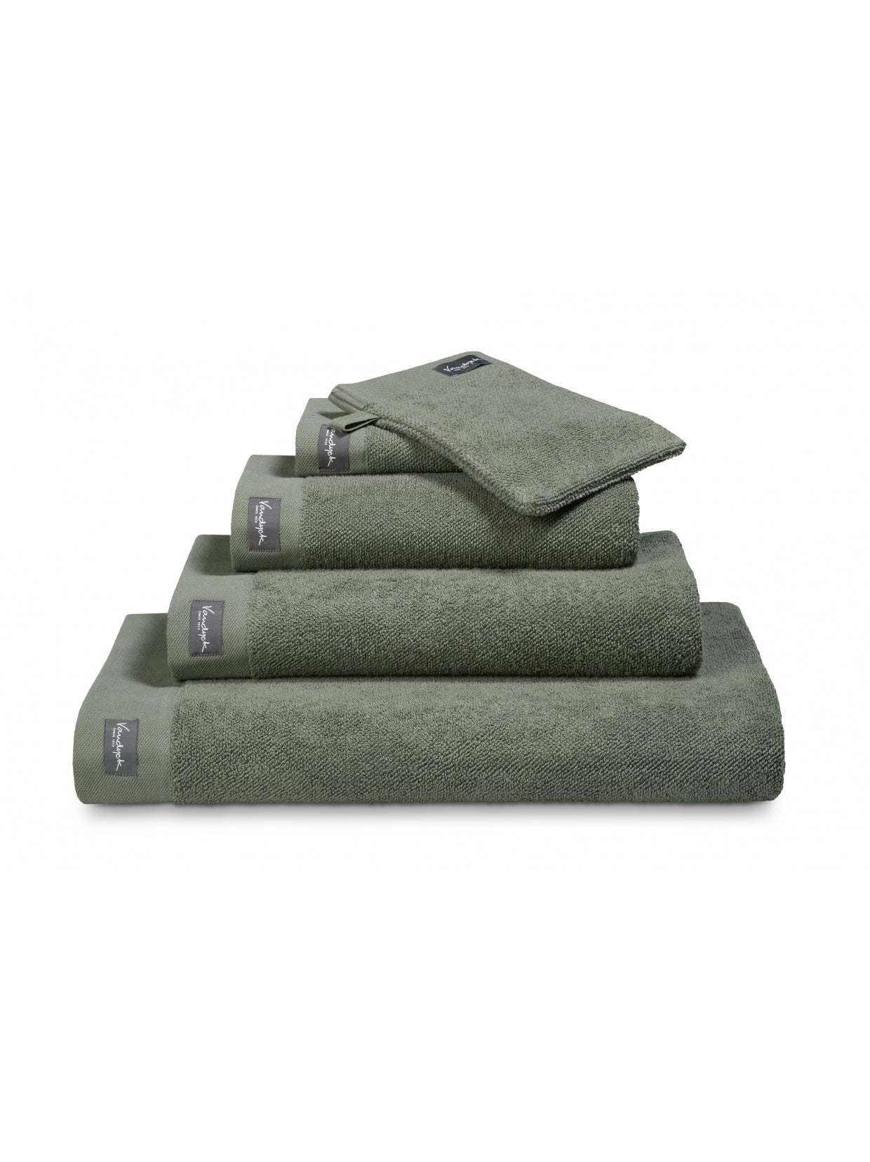 Badhanddoek Home Uni 90x180 cm - olive