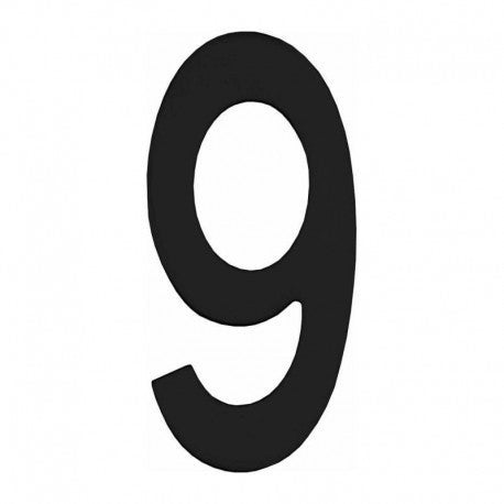 Intersteel Huisnummer 9 rvs mat zwart