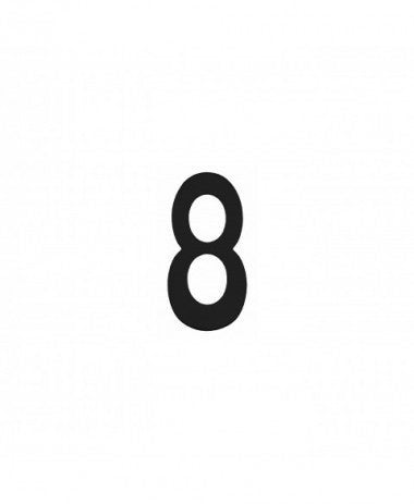 Intersteel Huisnummer 8 rvs mat zwart