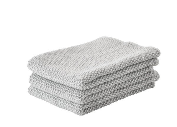 Vaatdoekje - warm grijs - set van 3