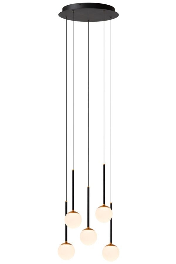 Hanglamp - Calina Ø42cm  LED 5x8,2W 2560K/2750K - Zwart