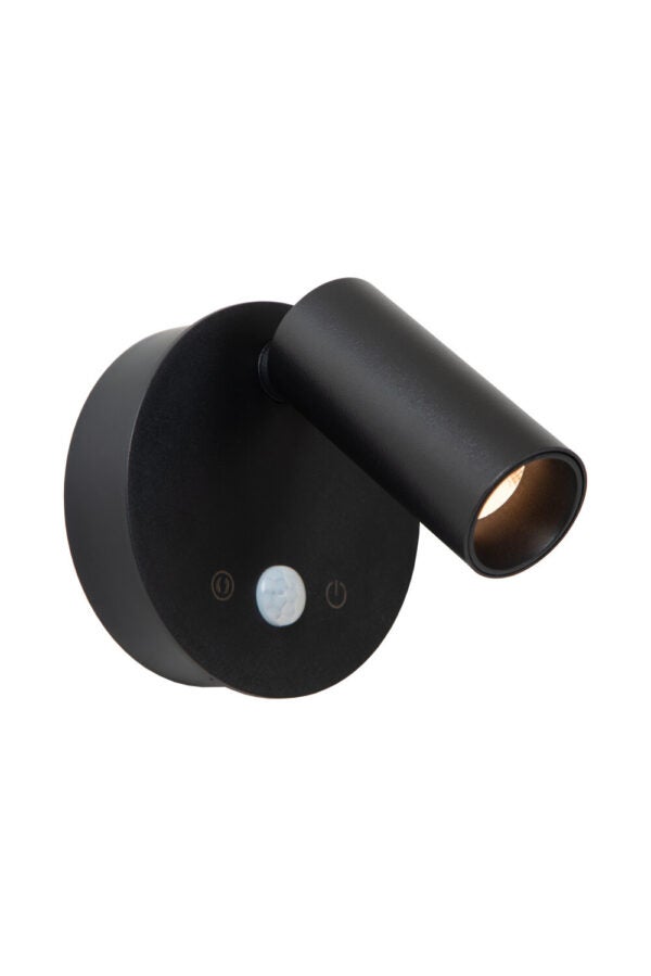 Oplaadbare wandspot - Toni LED met bewegingssensor Ø8,1cm - Zwart 