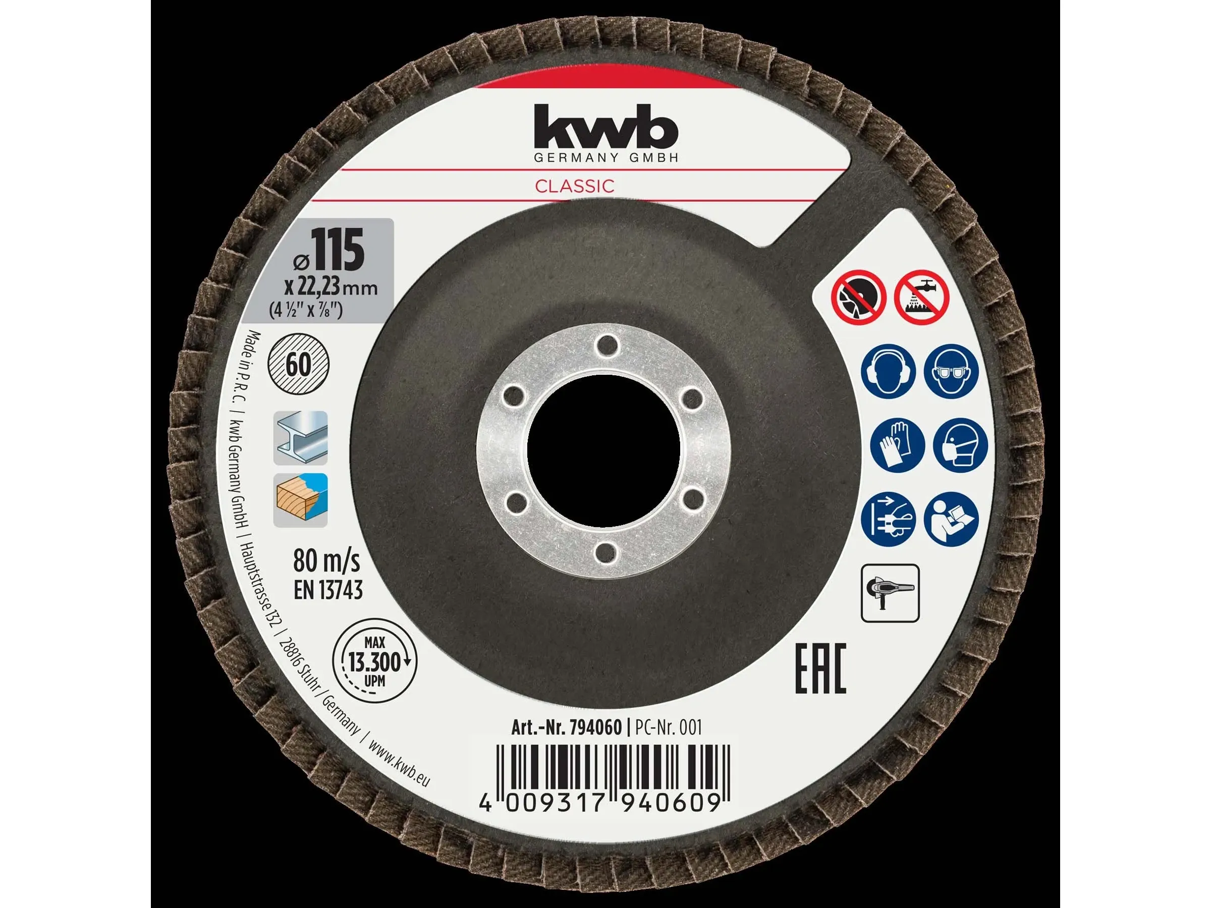 Lamellenschijf - 60 KW - 115 mm
