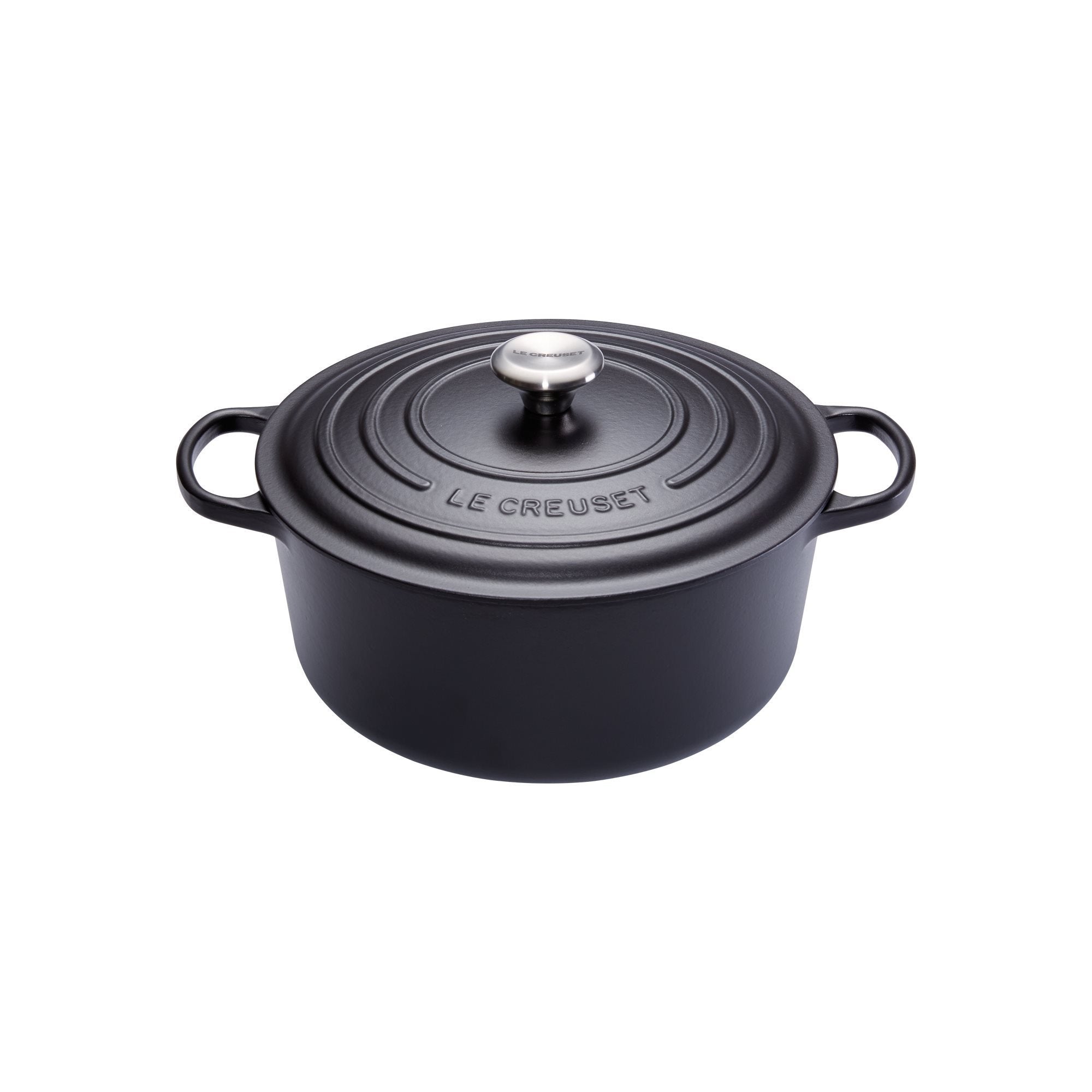 Braadpan - Signature in geëmailleerd gietijzeren 22cm 3.3l - Mat Zwart 