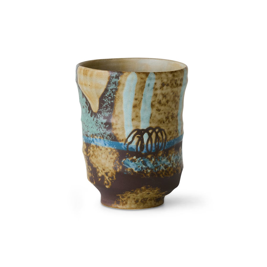 Artist ceramics - Coffee mug - Scratched