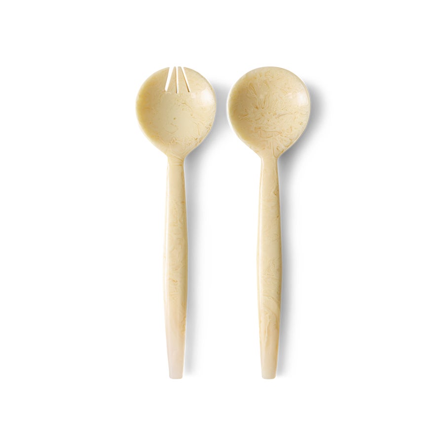 Salad cutlery - vanilla - set of 2