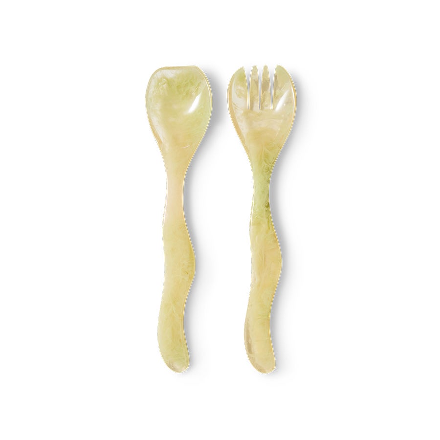 Salad cutlery - Mist green - Set of 2