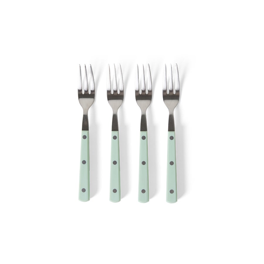 70s cutlery - dessert forks mint - set of 4