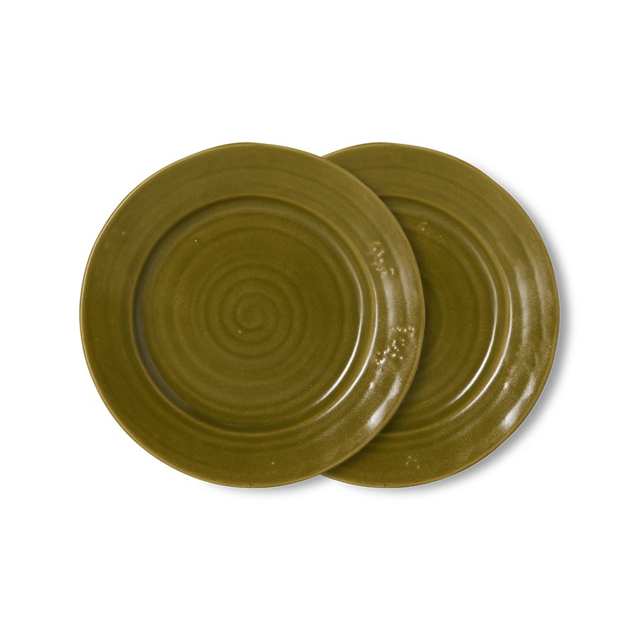 Farmhouse - Ceramics Ontbijtborden - Moss - Set van 2