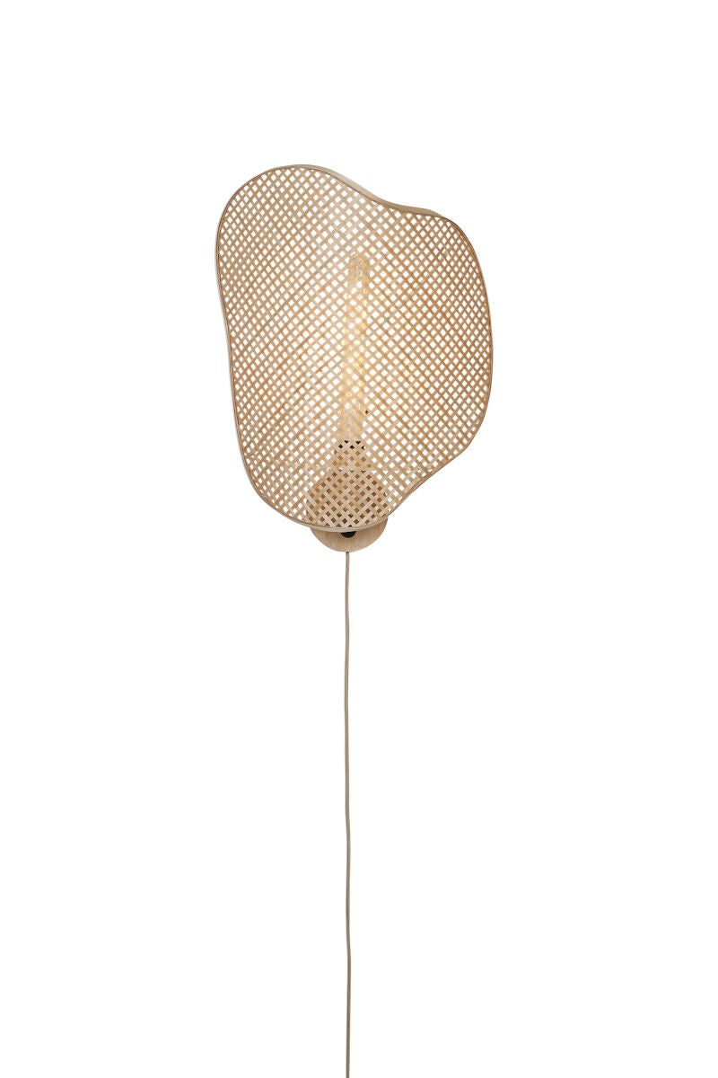 Wandlamp Kinabalu bamboe/kap 40x10xh.50cm, naturel