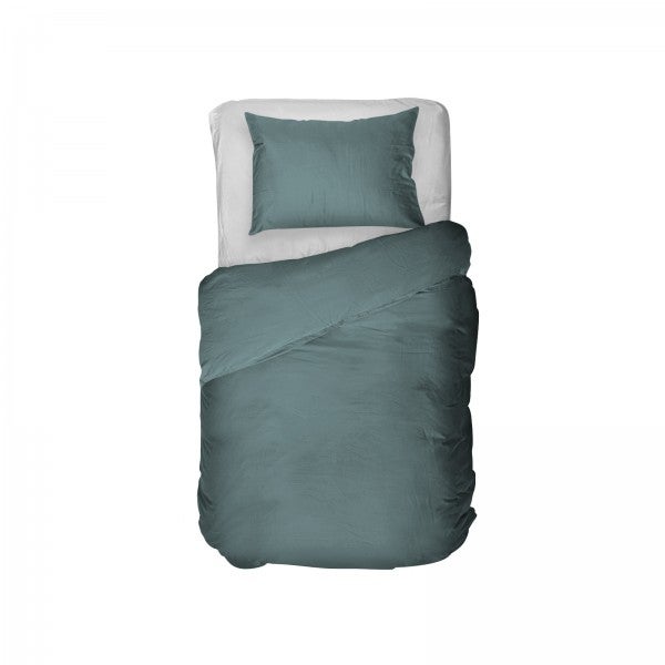 Dekbedovertrek - Kiyo Eenpersoons  140/200-220 cm - Petrol