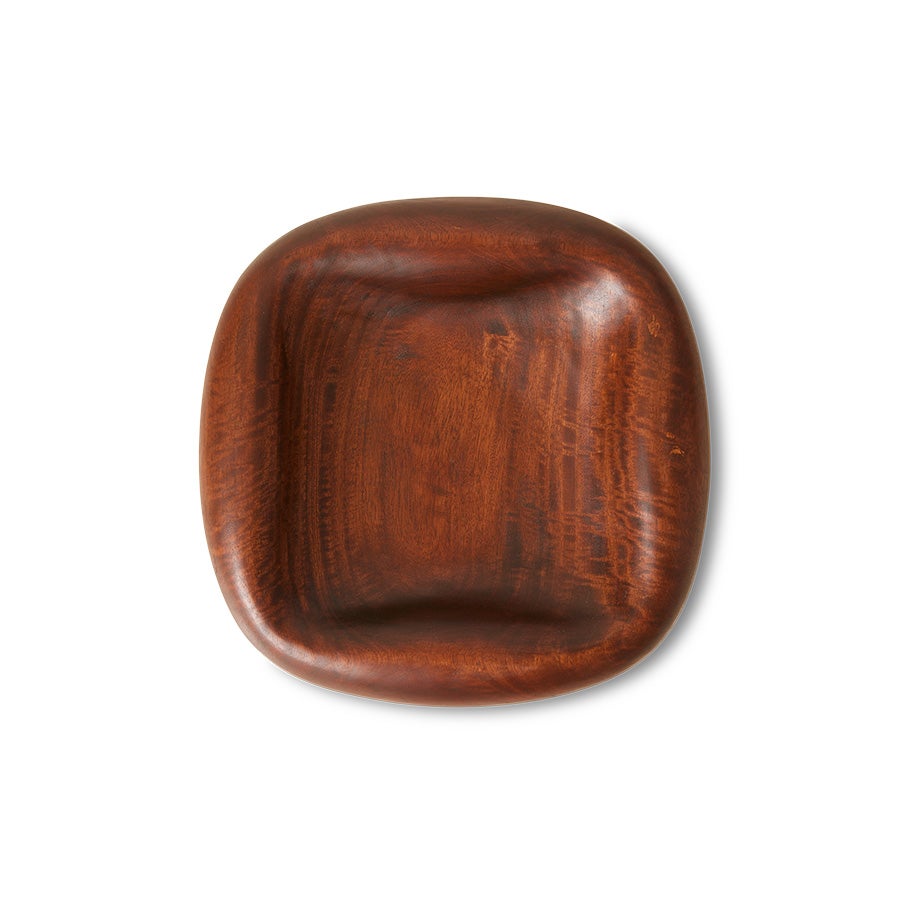 Wooden - fruit bowl - square
