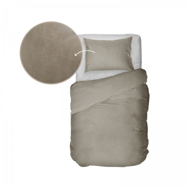 Dekbedovertrek - Koko Eenpersoons  140/200-220 cm Taupe