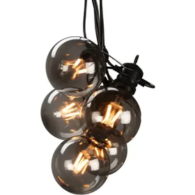 Partylight snoer - 10 LED - 5 meter - Smoke