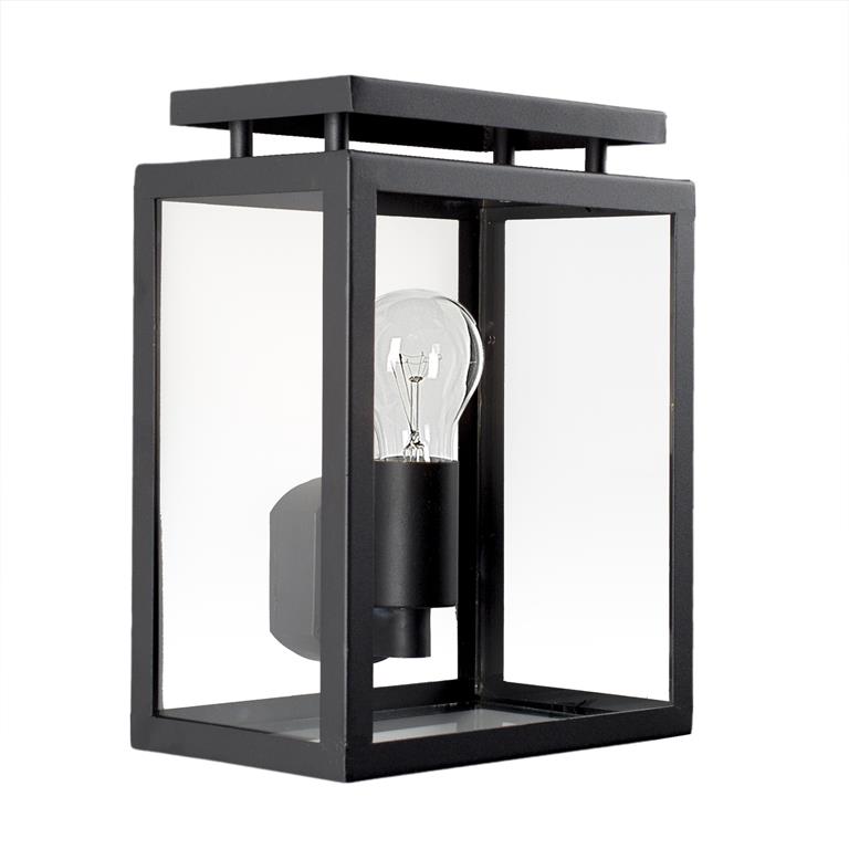 Muurlamp - Vecht plat - Zwart