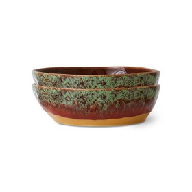 Pasta borden - 70s ceramisch cove - Set of 2