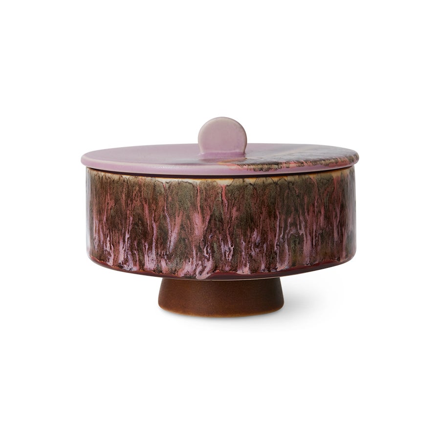 Bonbon schaal - 70s ceramisch blast - Multicolour