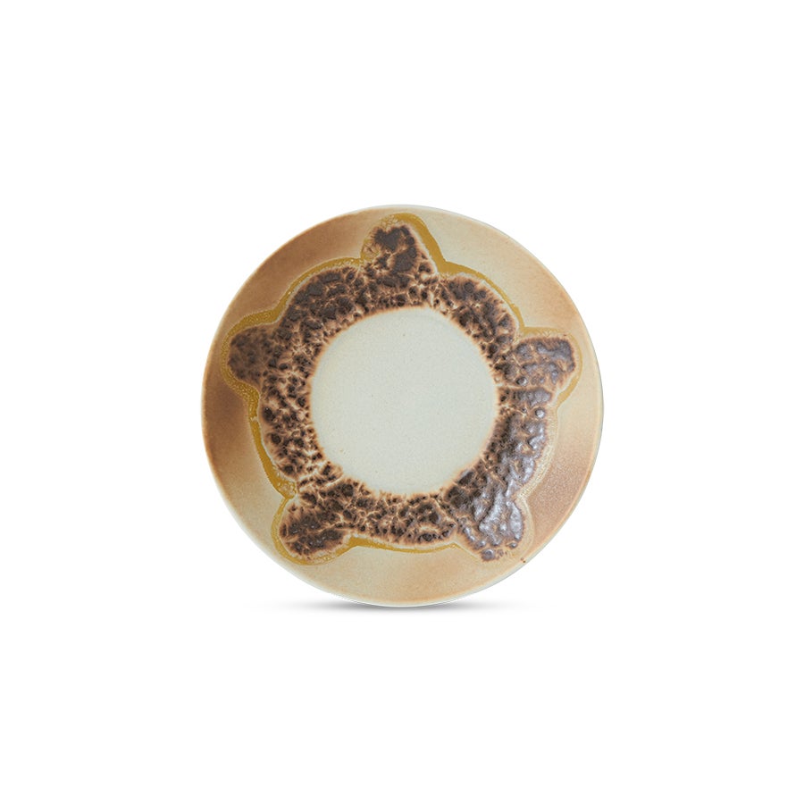 Bord - 70s ceramisch saucer rocky - Multicolour 