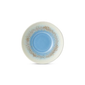 Bord - 70s ceramisch saucer azure - Multicolour
