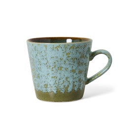 70s ceramics - Cappuccino mug - Verdigris