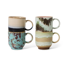 Café mugs - Abstract - Set of 4
