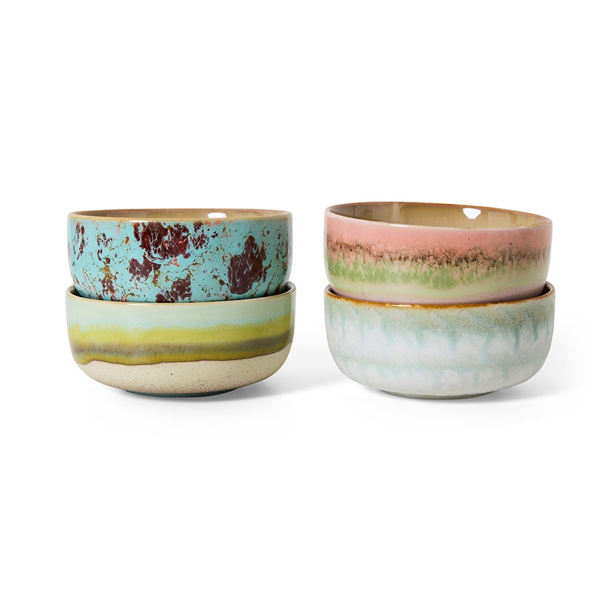 70s ceramics - Dessert bowls impression - Set of 4