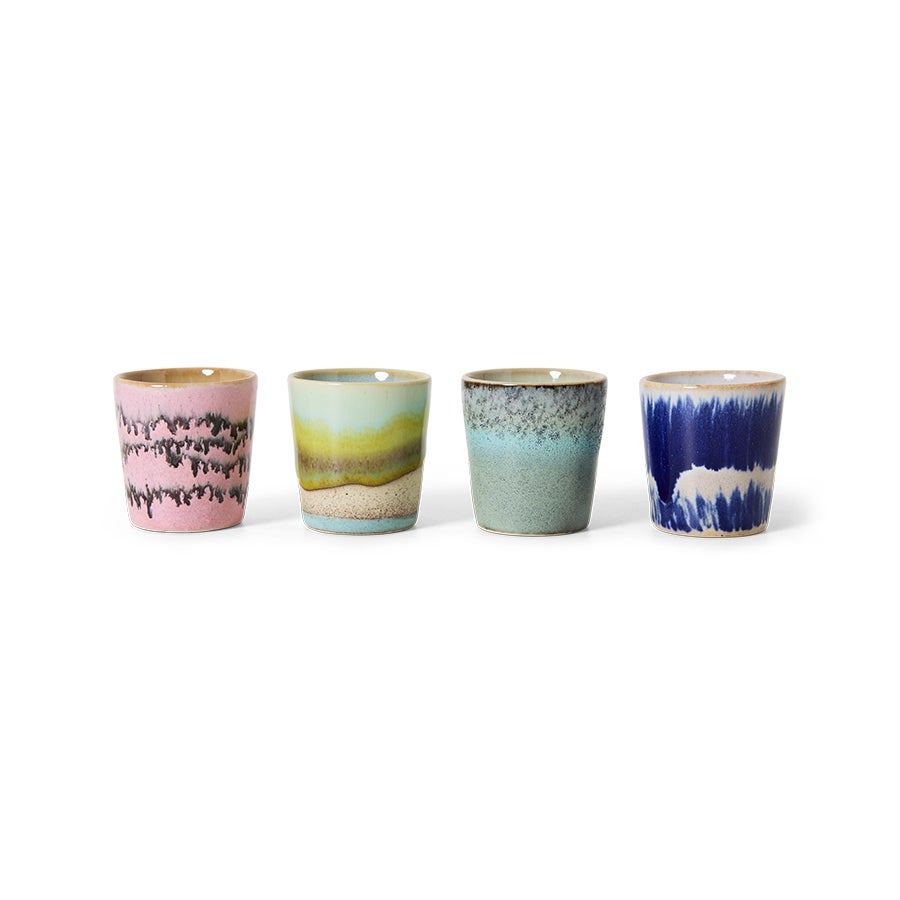 70s Ceramics - Eierdopjes - Vibrance - Set van 4