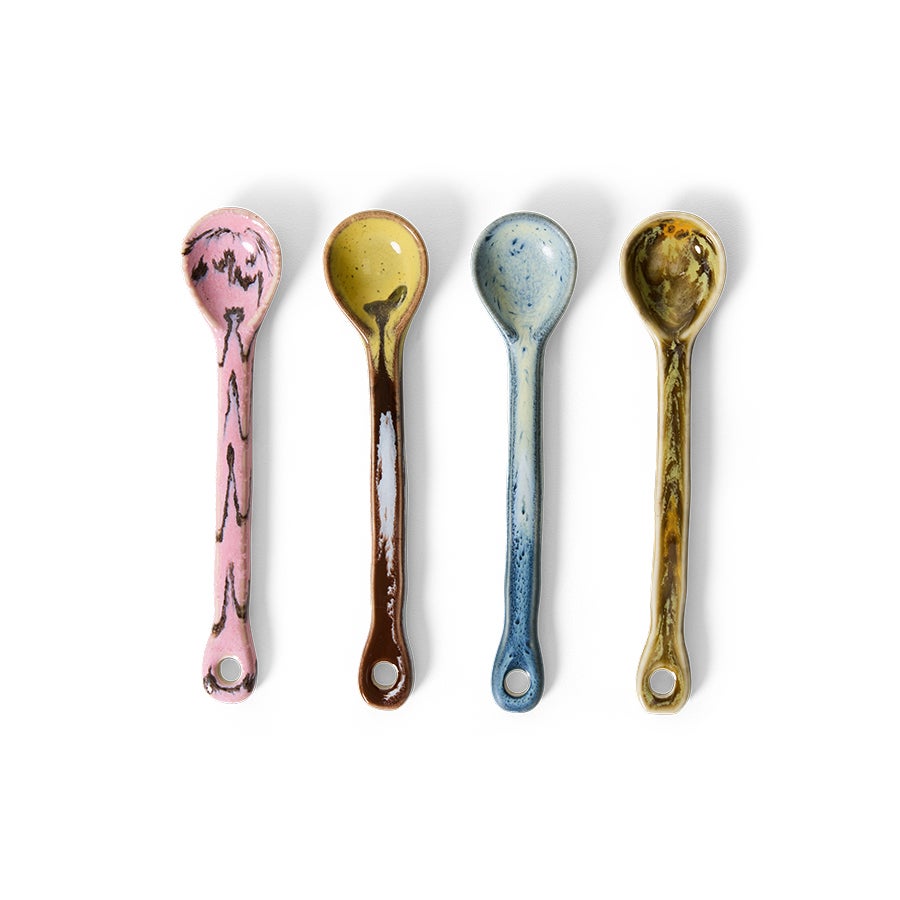 70s ceramics - spoons sketch, M - set of 4