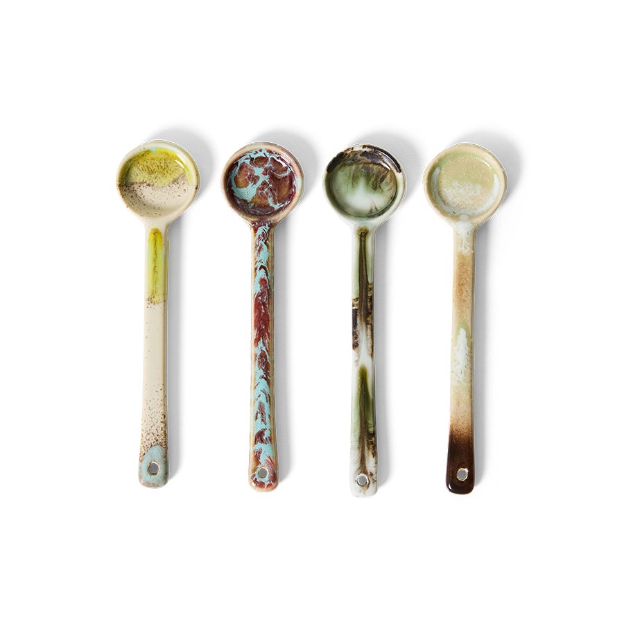 70s ceramics - spoons blend, M - set of 4
