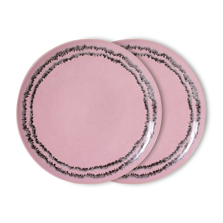 70s Ceramics - Dinerborden - Bubble - Set van 2