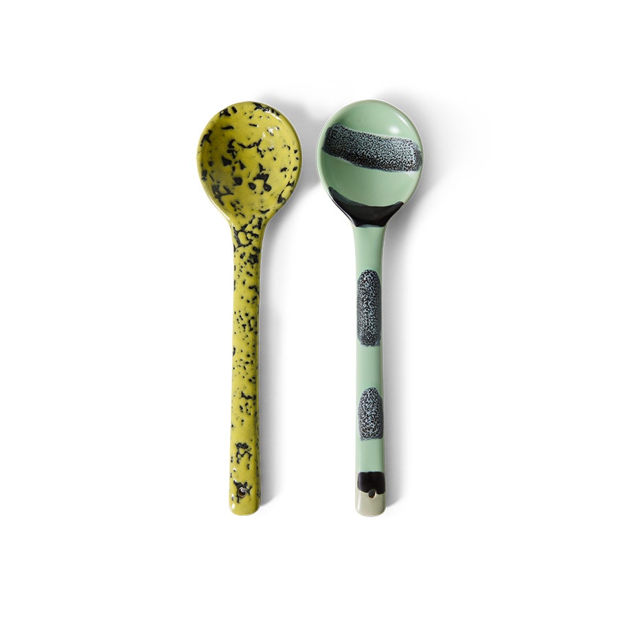 70s ceramics - Serving spoons mines - Set of 2