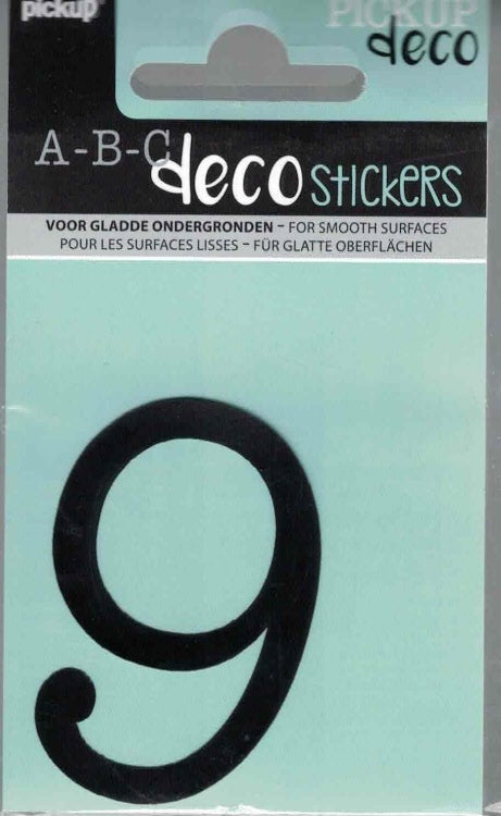 Pickup decocijfer 9 maud zwart 60 mm