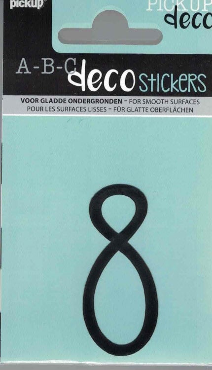 Pickup decocijfer 8 mila zwart 60 mm