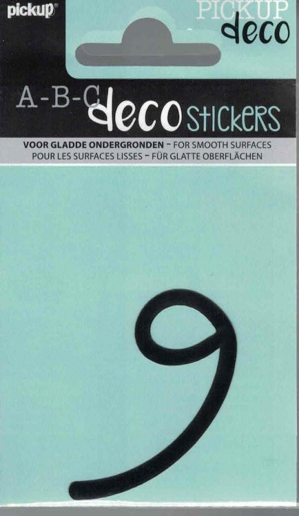 Pickup decocijfer 9 mila zwart 60 mm