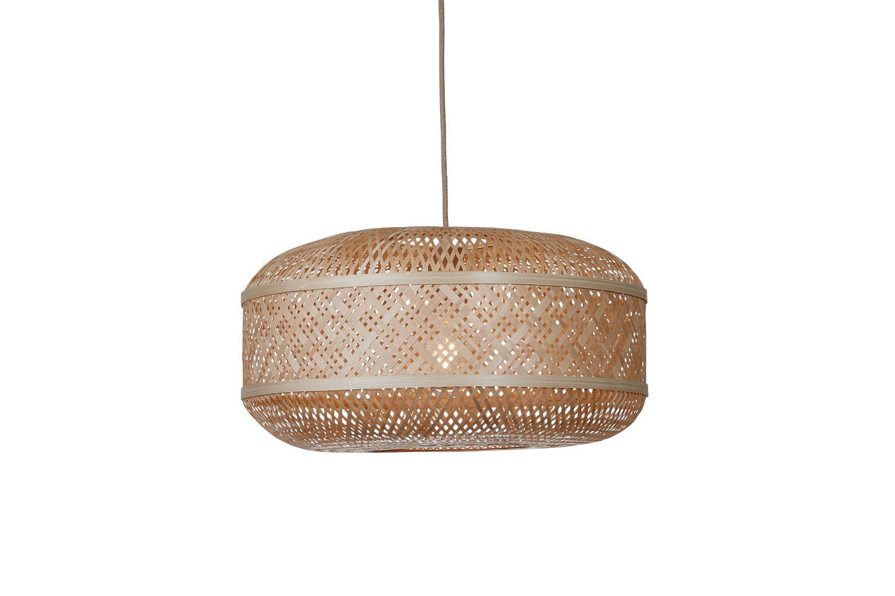 Hanglamp Langkawi bamboe/rond kap ø50xh.25cm naturel