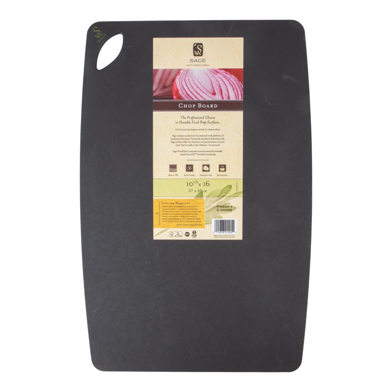 Snijplank - 27x40cm - Zwart