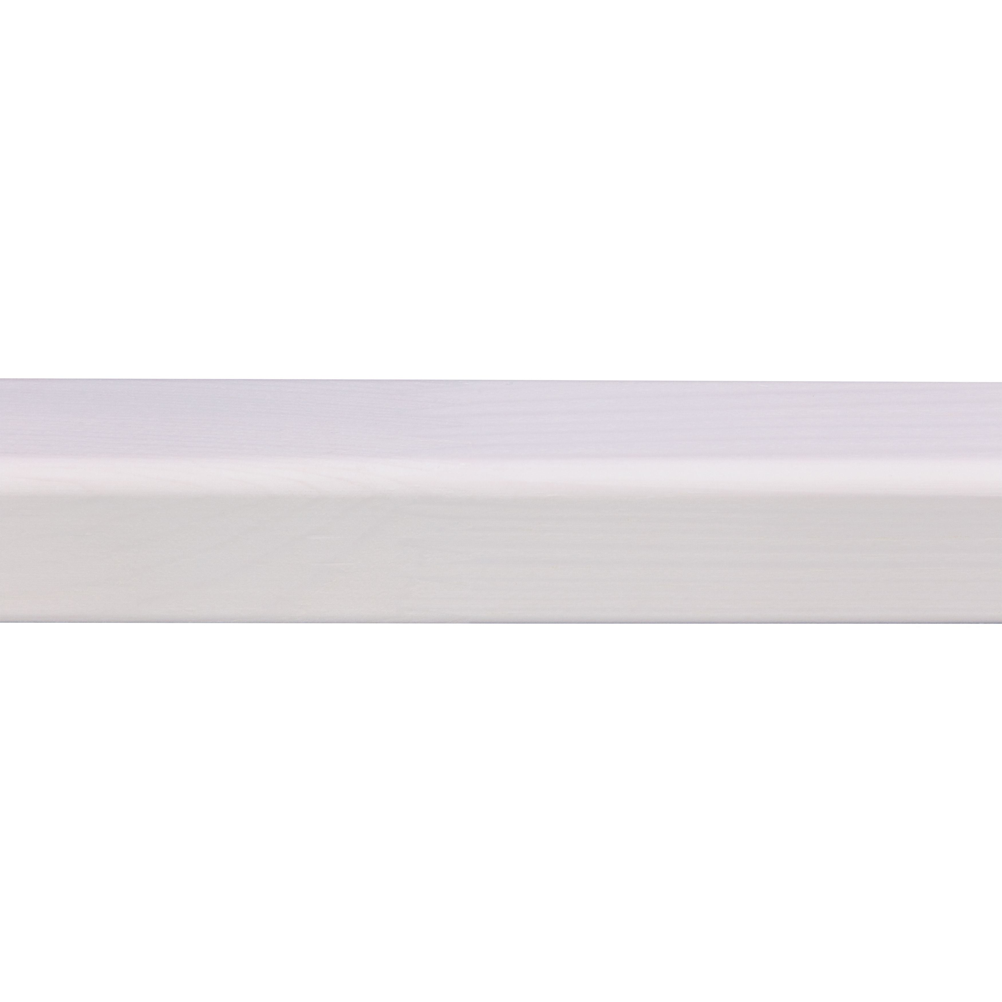 Hoeklat grenen gegrond 27x27mm wit 270cm