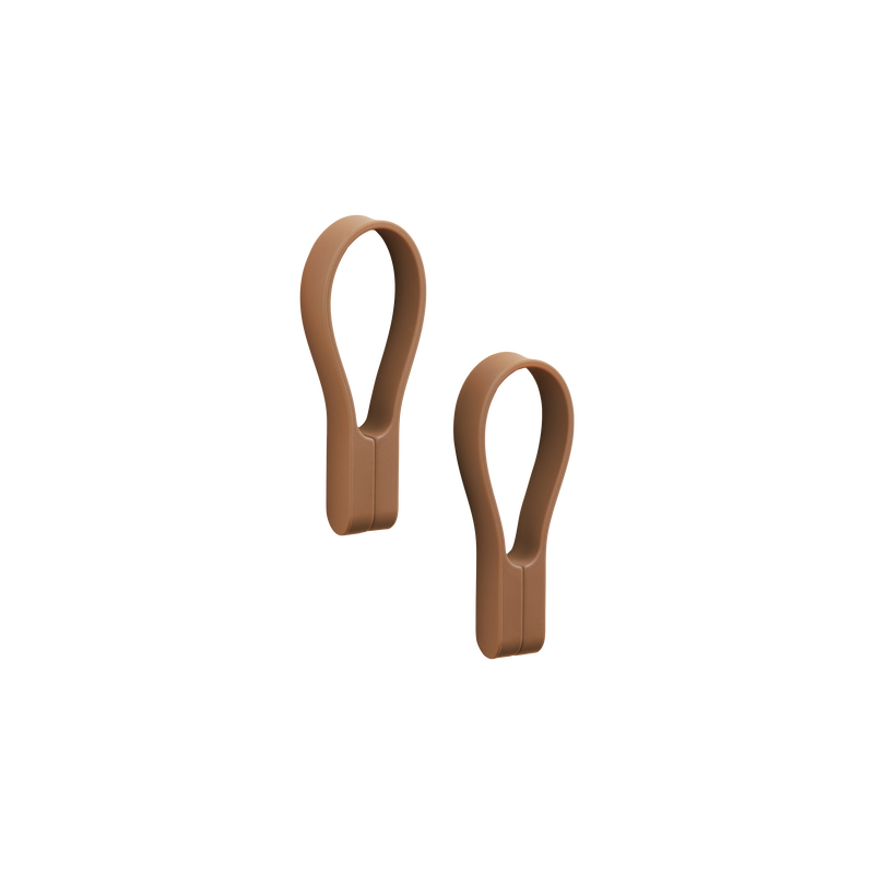 Handdoekhouder Loop  2 stuks - Terracotta 