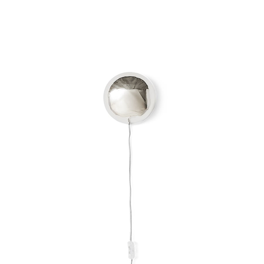 Wandlamp - Orb Wandlamp 18,5x18,5x8,5cm - Chroom