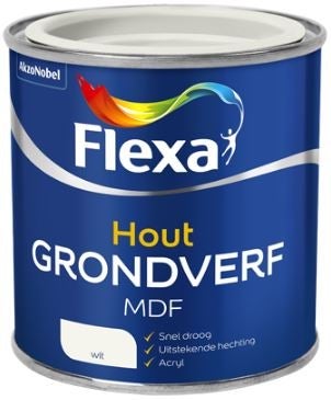 Grondverf - Flexa mdf grondverf 250 ml - WIT