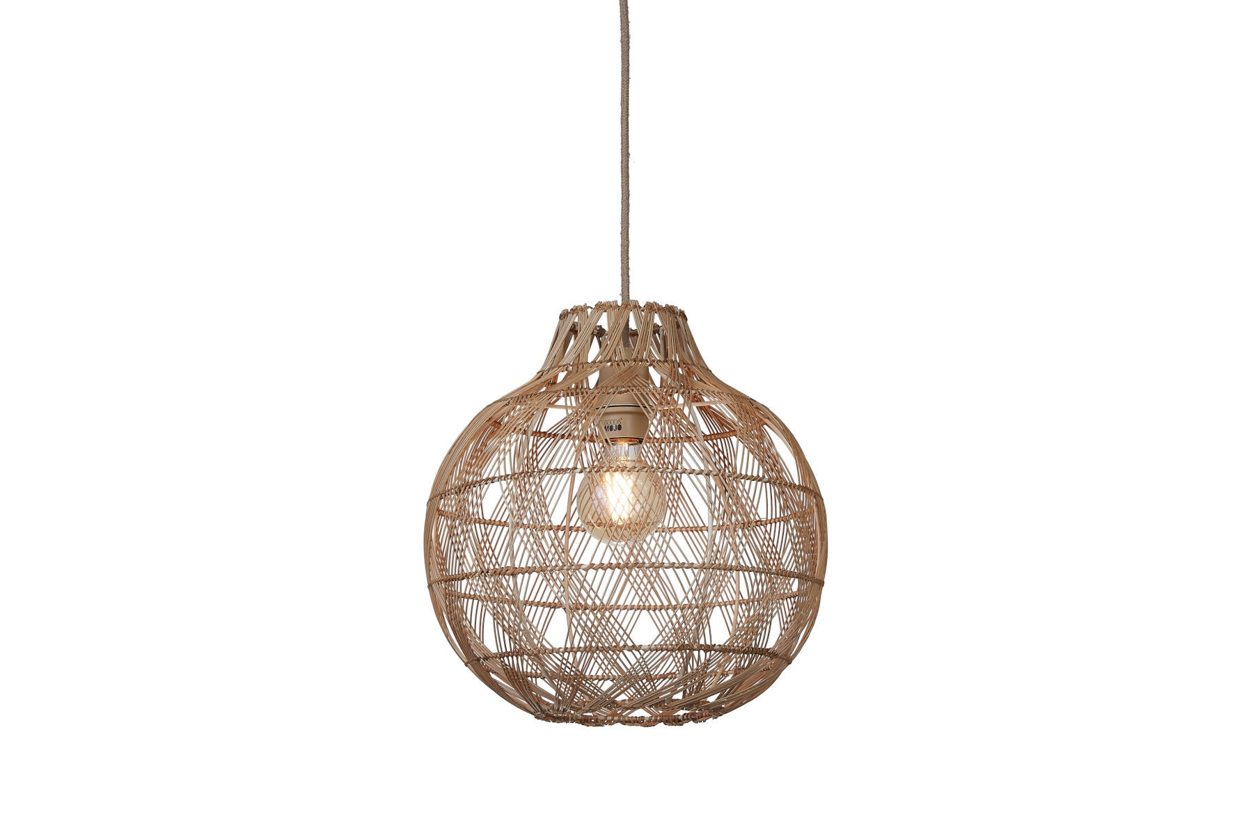 Hanglamp Mendoza bamboe/kap ø35xh.35cm naturel, S