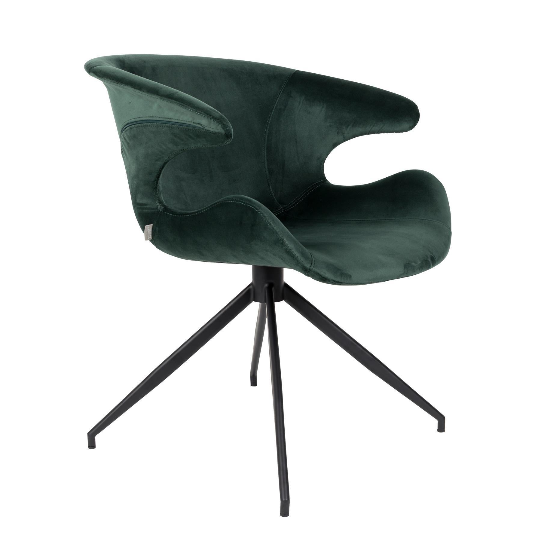 Stoel met armleuning - Mia set van 2 - Groen