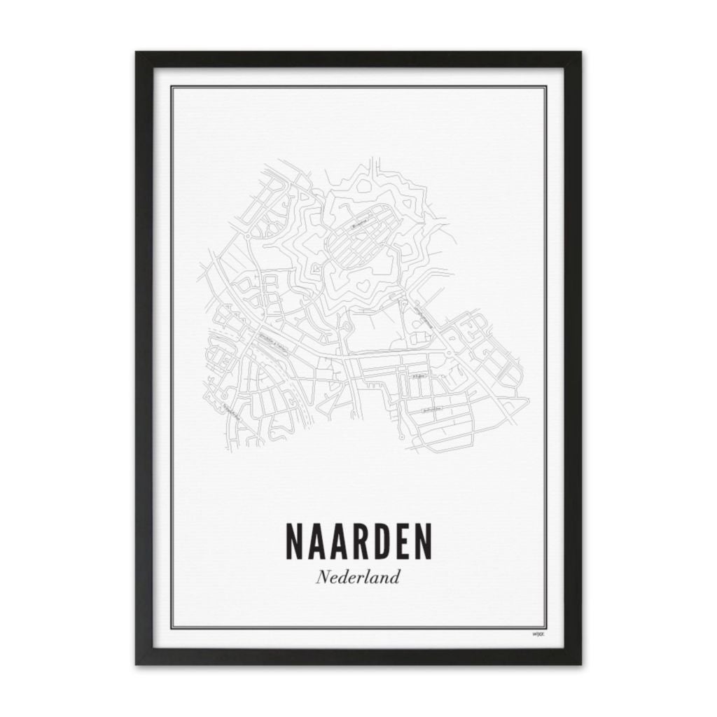 Poster - Naarden 21x30cm - Wit