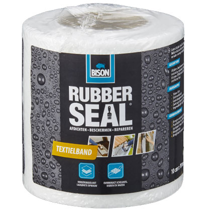 Rubber seal textielband - 10cm x 10m