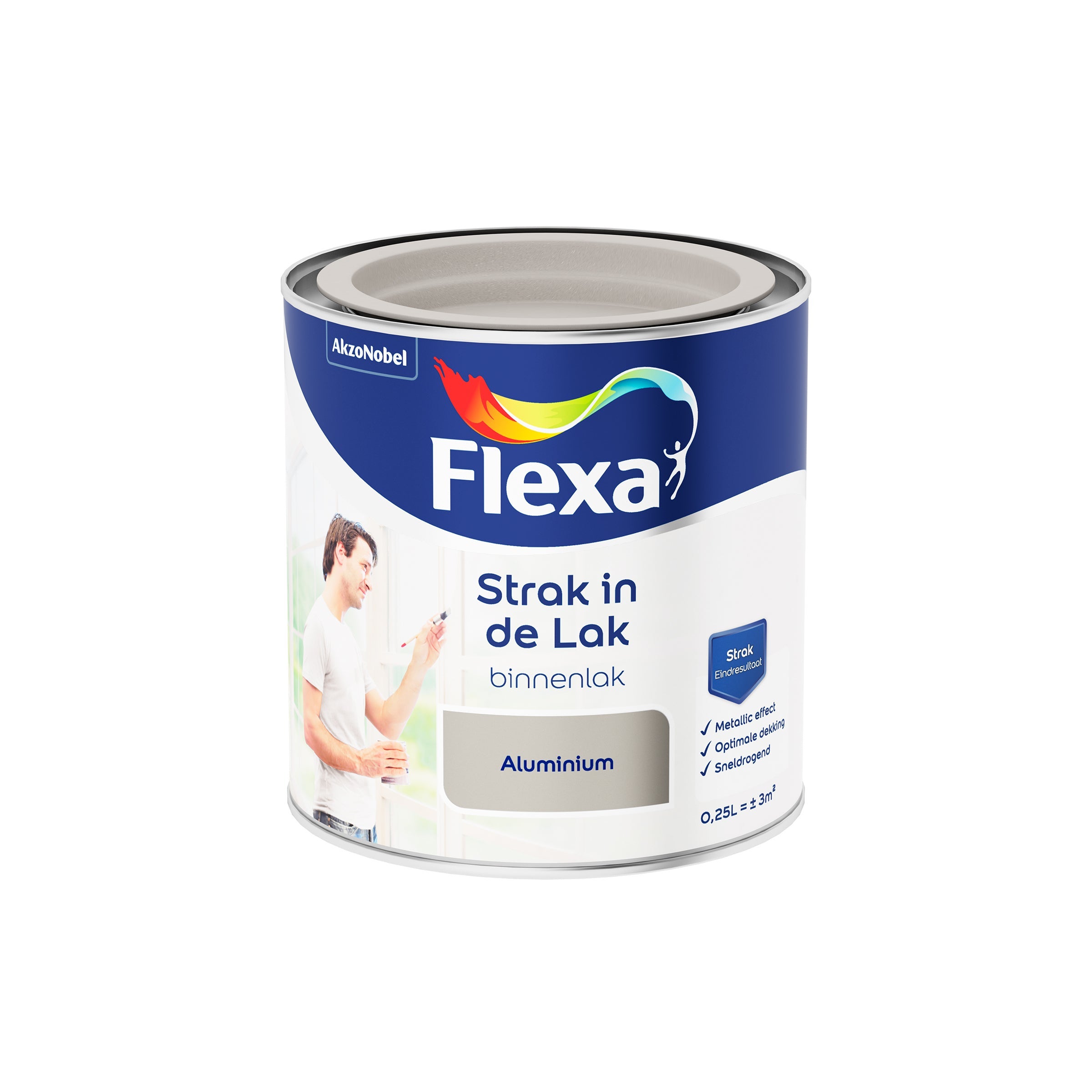 Houtlak - Strak in de lak zijdeglans 250 ml - Aluminium