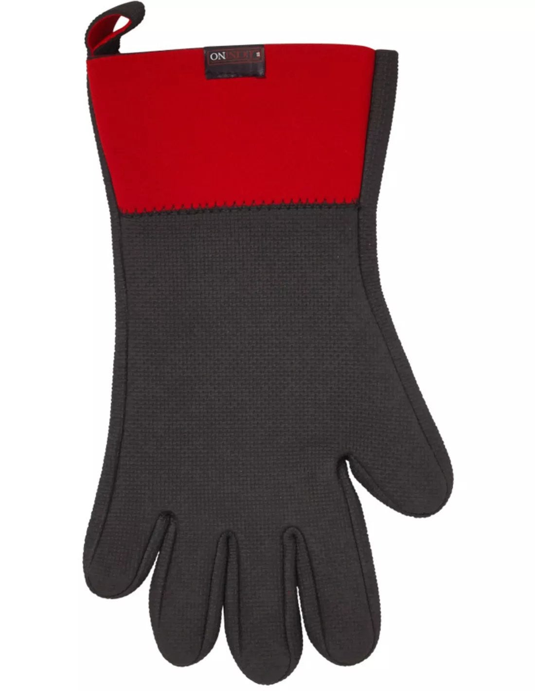 Ovenwant - Vingers lang - Zwart/rood