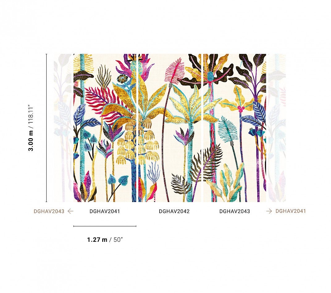 Vliesbehang - Havana Parque Viola DGHAV2042 - 3m x 127cm