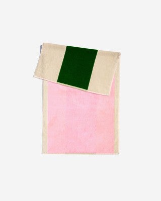 Badmat - Pink/Dark green 70x140 cm 