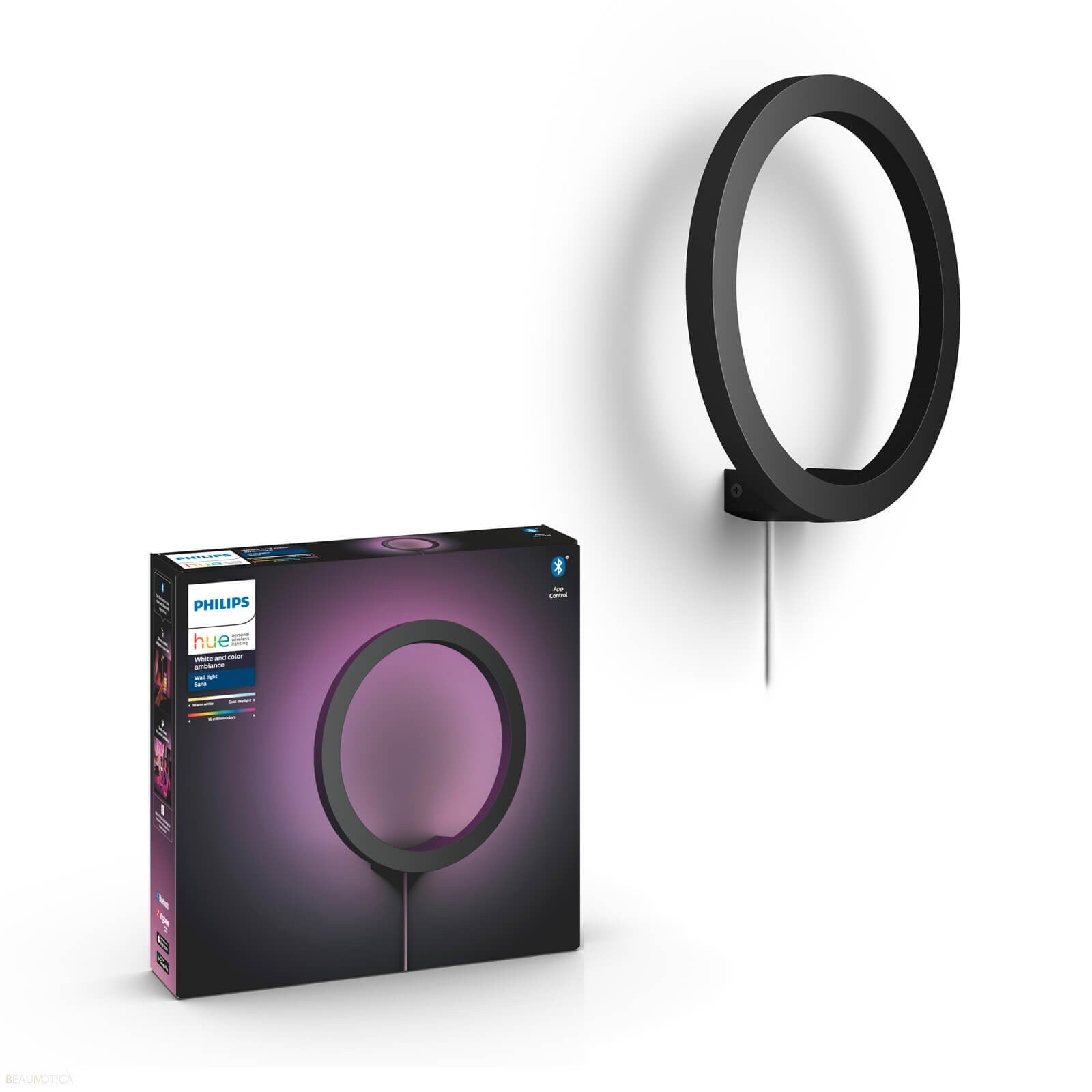 Wandlamp - Sana geintegreerde led 1400lm - Zwart